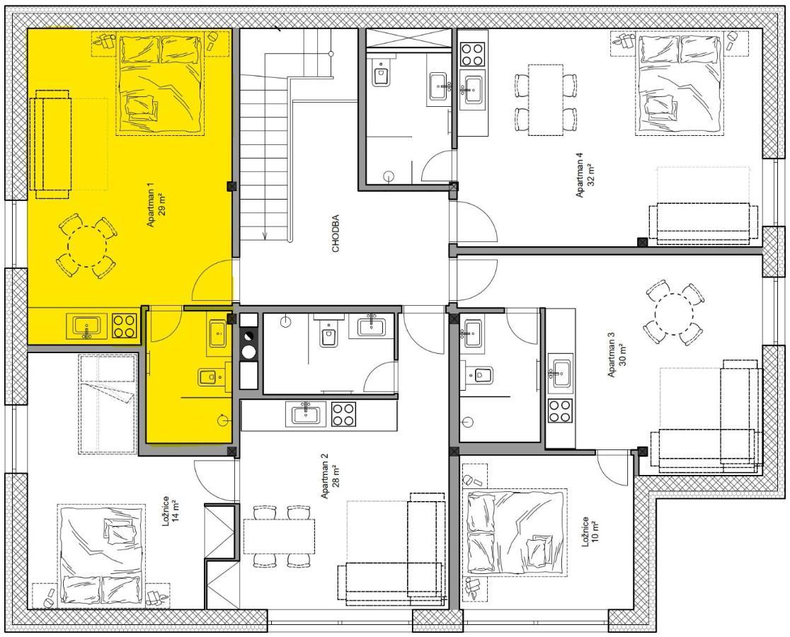 Apartmany Hacienda Boží Dar Dış mekan fotoğraf